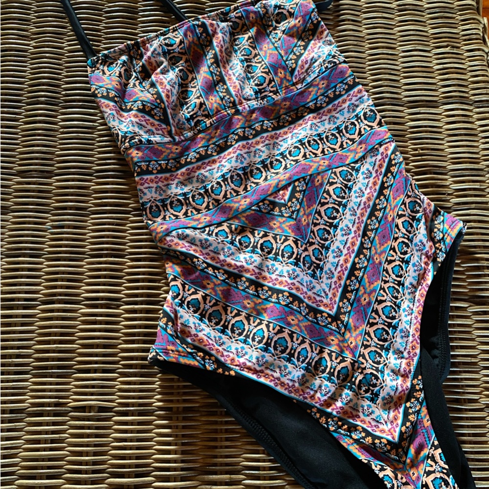 Kona Sol Colorful Patterned Bikini Bottom